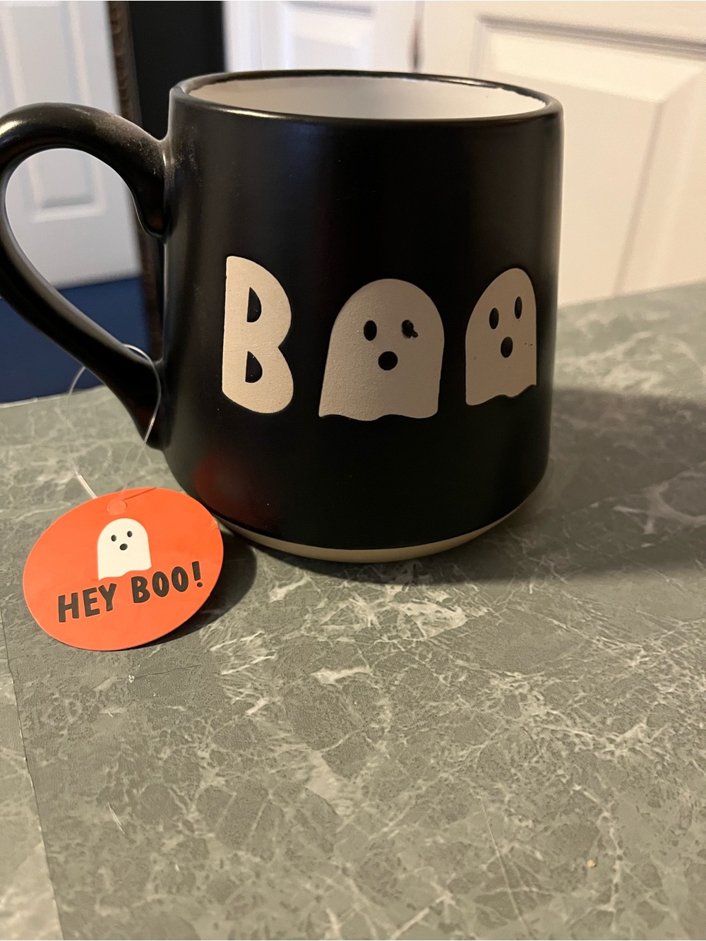 otto & berk Hey Boo! Ghost Mug Black Ghost Mug NWT